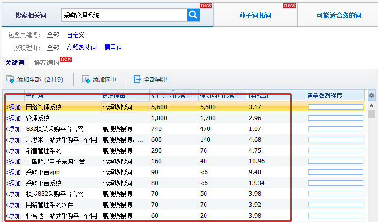 sem竞价管理ocpc下如何添加否词